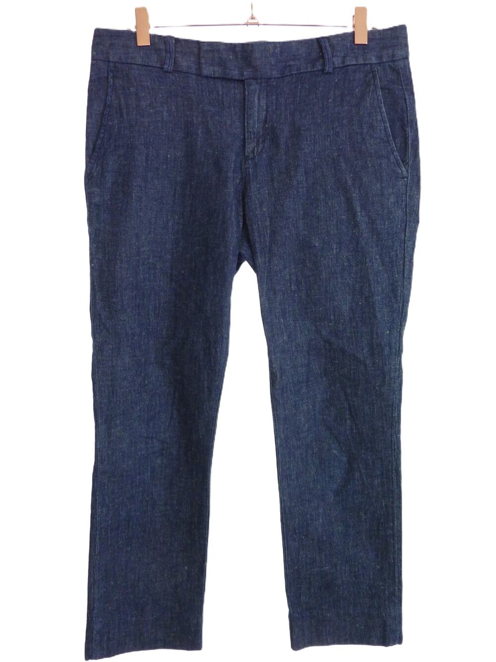 Banana Republic Womens Chambray Pants Size 4 Cotton Blue Casual Classic Preppy